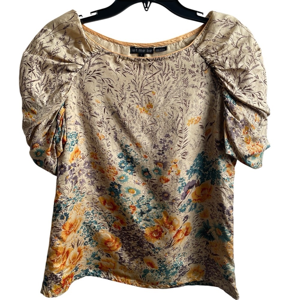 Anthropologie Let Me Be Boho Quilted Tee Short Sleeve